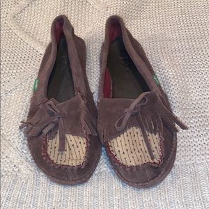 Brown moccasins